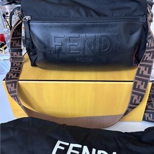 Fendi Black and Tan baby bag